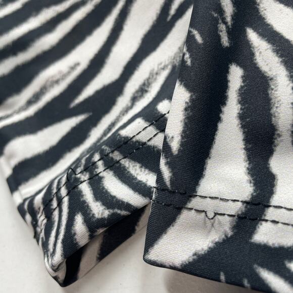 Skatie Rashguard Womens Large Zebra Print Long Sleeve Activewear Beach Surf - Picture 6 of 9